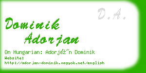 dominik adorjan business card